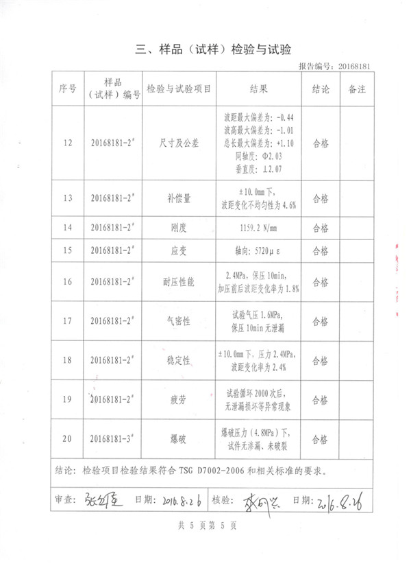 特种设备形式试验报告：波纹管BGF插图7